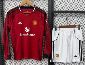 2526 kids kit ma home long sleeves soccer jersey size 16-28